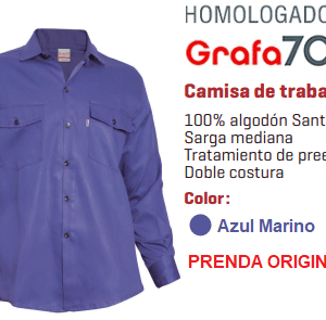 Camisa Grafa70® Azul Marino. Talles 38 al 48